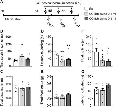 Exogenous Carbon Monoxide Produces Rapid Antidepressant- and Anxiolytic-Like Effects